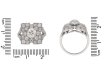 size view Art Deco old cut diamond ring, circa 1935.