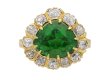 front view demantoid diamond cluster ring hatton garden berganza