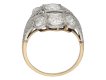 back view Edwardian diamond cluster ring berganza hatton garden