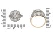 size view Edwardian diamond cluster ring berganza hatton garden