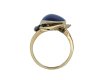 Art Nouveau natural Burmese sapphire diamond ring hatton garden