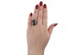 Art Nouveau natural Burmese sapphire diamond ring hatton garden