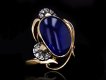 Art Nouveau natural Burmese sapphire diamond ring hatton garden