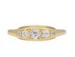 Victorian diamond five stone ring, English, circa 1900. Hatton Garden