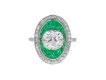 Old mine diamond and emerald cluster ring hatton garden