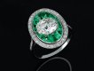 Old mine diamond and emerald cluster ring hatton garden