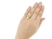 hand view Antique 'cat's eye' chrysoberyl and diamond marquise shape ring, circa 1900.