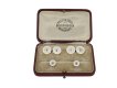 mother of pearl diamond cufflinks stud set berganza hatton garden