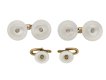 mother of pearl diamond cufflinks stud set berganza hatton garden