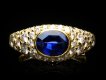 Vintage sapphire and diamond ring, circa 1970.