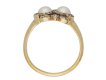 Antique double heart pearl ring berganza hatton garden