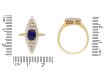 Victorian Billings sapphire and diamond marquise cluster ring, American, circa 1890. Hatton Garden