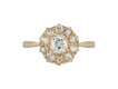 Diamond coronet cluster ring, circa 1905.