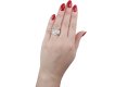 Diamond cocktail ring, French, circa 1945. 