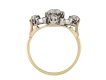 Antique old mine cut diamond cluster ring, circa 1890.