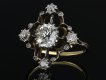 Antique old mine cut diamond cluster ring, circa 1890.