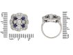 size view Sapphire and diamond cluster ring, circa 1935. berganza hatton garden