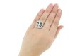 hand view Sapphire and diamond cluster ring, circa 1935. berganza hatton garden