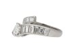 Vintage diamond crossover ring hatton garden