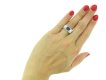 Ornate sapphire diamond three stone ring berganza hatton garden