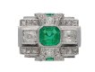 Art Deco emerald and diamond ring berganza hatton garden