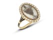 Antique diamond and pearl 'urn' memorial ring, circa 1780.