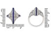 size view Calibré sapphire and diamond ring in platinum, circa 1935. berganza hatton garden 
