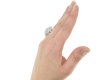 hand view Calibré sapphire and diamond ring in platinum, circa 1935. berganza hatton garden 