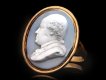 Early hardstone cameo ring of King George III. Hatton garden