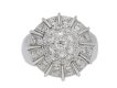front view vintage diamond cluster ring berganza hatton garden
