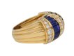 side view Oscar Heyman Brothers sapphire baguette and diamond ring, American, circa 1960. berganza hatton garden