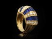 Oscar Heyman Brothers sapphire baguette and diamond ring, American, circa 1960. berganza hatton garden