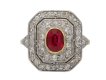Antique ruby diamond cluster ring berganza hatton garden