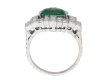 Colombian emerald diamond cluster ring berganza hatton garden