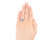 Three stone sapphire and diamond ring, circa 1920. Hatton Garden