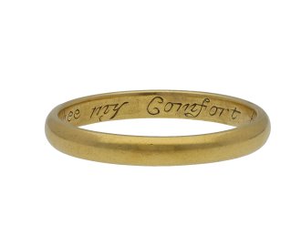 Posy ring, 'In Christ & thee my comfort bee hatton garden