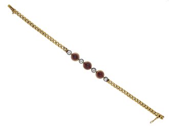 Antique garnet and diamond bracelet berganza hatton garden