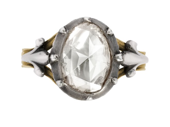 Georgian rose cut diamond ring, circa 18th century.