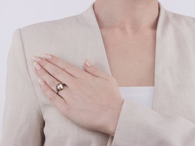 Georgian rose cut diamond ring, circa 18th century.