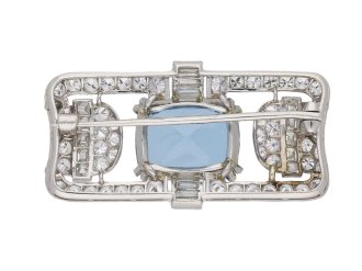 Aquamarine and diamond brooch berganza hatton garden