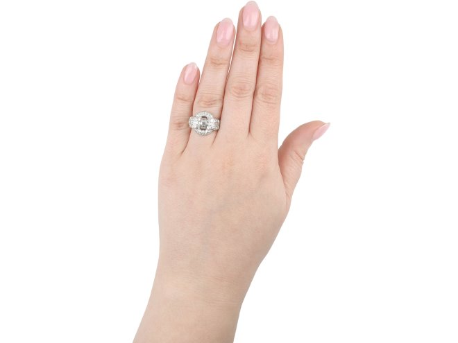 Art Deco diamond ring, American, circa 1935. 