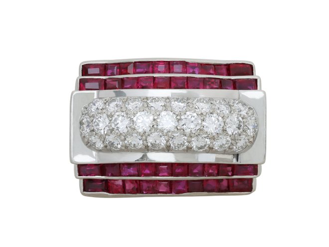 Tiffany & Co. Art Deco cocktail ring, American, circa 1935. 