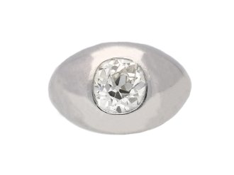 Diamond solitaire ring, French, circa 1930.