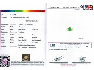 Victorian Burmese jade locket ring, circa 1870.