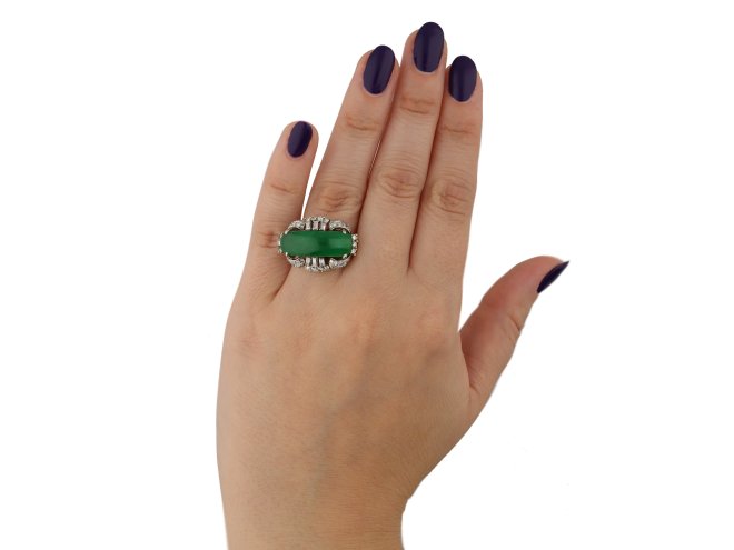Jade and diamond ring berganza hatton garden