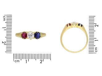 Antique sapphire, ruby and diamond ring, circa 1900 hatton garden