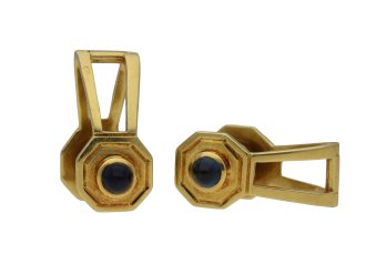 Cabochon sapphire cufflinks berganza hatton garden