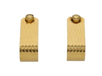 Vintage gold cufflinks, French, circa 1960.