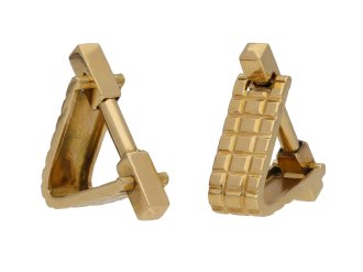 18 carat yellow gold cufflinks berganza hatton garden