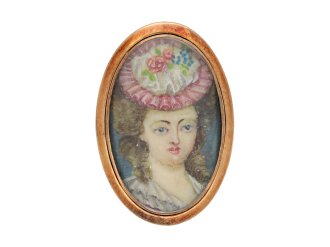 Early portrait miniature memorial ring berganza hatton garden